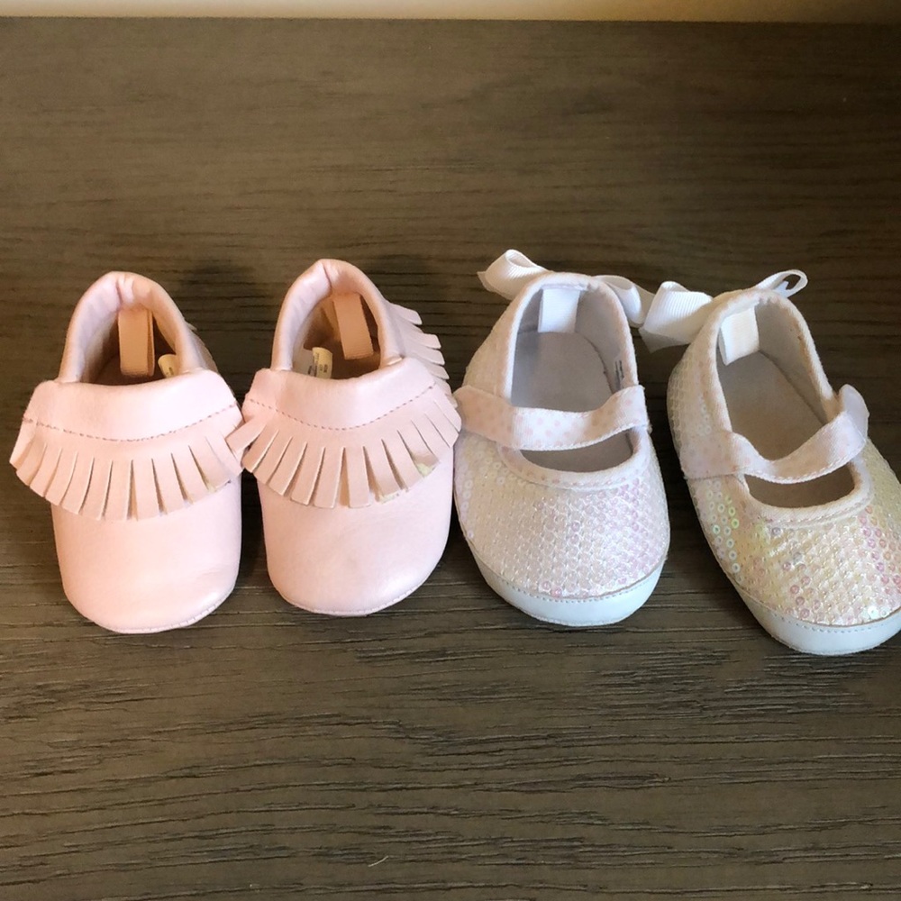 Size 2, or 6-9 month baby girl shoes